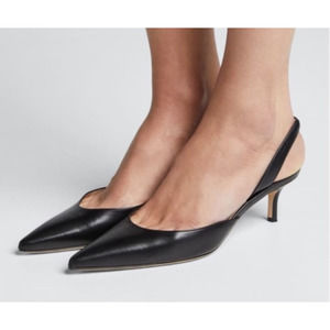 Manolo Blahnik Carolyne Kitten Heel Sling Backs 36